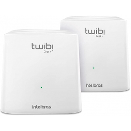 Imagem da oferta Kit Roteador Wi-Fi Mesh Intelbras 2 Unidades Twibi Giga+ Branco