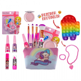 Imagem da oferta Kit De Maquiagem Infantil Completo + POP IT Brinde TOP BZ138