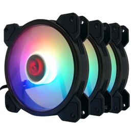 Imagem da oferta Kit Fan com 3 Unidades Redragon RGB 120mm com Controladora GC-F009