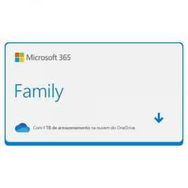 Imagem da oferta Gift Card Digital Microsoft 365 Family com 1TB HD Virtual - 12 Meses