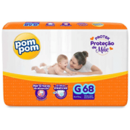 Imagem da oferta Fralda Pom Pom Protek Proteção de Mãe G - 68 Unidades