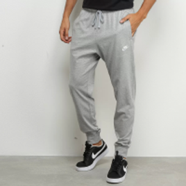 Imagem da oferta Calça Moletom Nike NSW Club JSY Masculina - Cinza e Branco