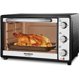 Imagem da oferta Forno Elétrico 52L Grand Family II, Mondial, Preto/Inox, 1800W, 220V - FR-52