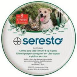 Imagem da oferta Coleira Antipulgas Seresto Bayer Cães E Gatos Até 8kg