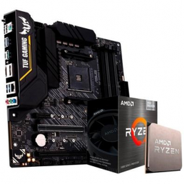 Imagem da oferta Kit Processador AMD Ryzen 5 5600G 3.9GHz (4.4GHz Max Turbo) AM4  Vídeo Integrado 6 Núcleos + Placa-Mãe Asus TUF Gaming B450M-Pro II