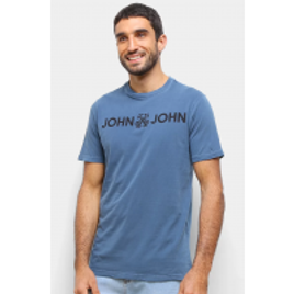 Imagem da oferta Camiseta John John Logo Masculina - Azul Escuro