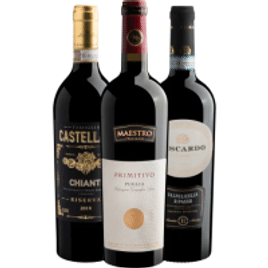 Imagem da oferta Kit 3 Vinhos Italianos Premiados - 750ml