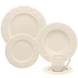 Imagem da oferta Aparelho De Jantar Em Cerâmica 30 Peças Mendi Marfim Oxford