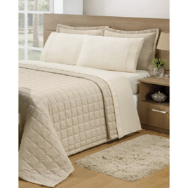 Imagem da oferta Kit Cobre Leito Colcha Queen 3pçs Matelado Dupla Face Berlim