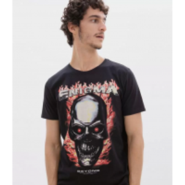 Imagem da oferta Camiseta Estampa Caveira em Chamas Enigma