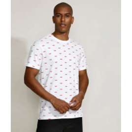 Imagem da oferta Camiseta Masculina Básica Budweiser Estampada Manga Curta Gola Careca Branca