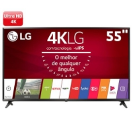 Imagem da oferta Smart TV LED 55" Ultra HD 4K LG 55UJ6300 3 HDMI 2 USB Wi-Fi 120Hz