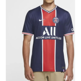 Imagem da oferta Camisa Nike Paris Saint-Germain 20/21 sem Número Torcedor Azul Marinho Masculina Tam M