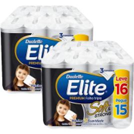 Imagem da oferta Kit 2 Pacotes de Papel Higiênico Elite Premium Folha Tripla Soft - 16 Rolos cada (Total 32 unidades)
