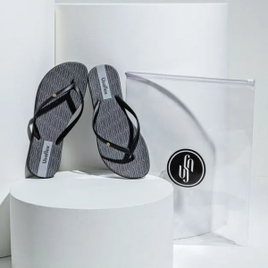 Kit Chinelo Preto Usaflex - Feminino