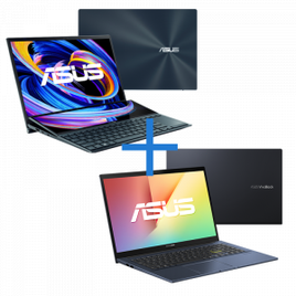 Notebook ASUS ZenBook Duo 16GB 512GB SSD UX482EA-KA214T + Notebook ASUS VivoBook 8GB 256GB SSD X513EA-EJ3012W