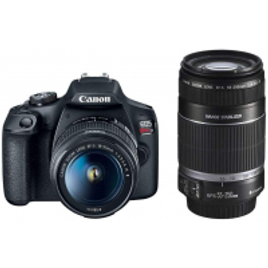 Imagem da oferta Kit Câmera DSLR Canon EOS Rebel T7 com Lentes EF-S 18-55mm IS II e EF-S 55-250mm f/4-5.6 IS II