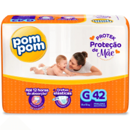 Imagem da oferta 3 Pacotes Fralda Pom Pom Derma Protek G - 42 Unidades Cada
