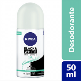 Imagem da oferta 6 Unidades Desodorante Roll On Nivea Invisible Black & White Feminino 50ml