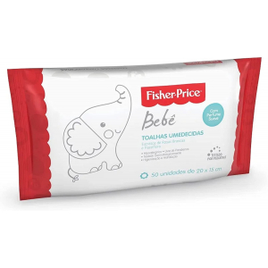 Toalhas Umedecidas Fisher Price com Perfume - 50 Unidades -