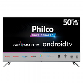Imagem da oferta Smart Google Tv Philco 50" Led Borderless 4k, Fast Smart, Áudio Dolby, Com Chromecast Built In - Ptv50g71agbls 4k