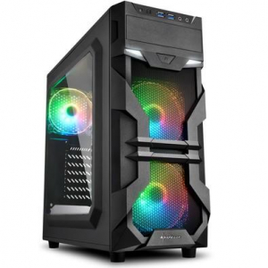 Imagem da oferta Gabinete Gamer Sharkoon VG7-W Mid Tower RGB 3 Coolers Lateral em Acrílico Preto