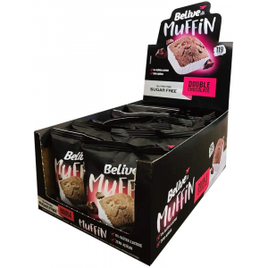 Imagem da oferta Muffin Double Chocolate Belive 40g Display com 10 Unidades + 4 Unidades Caldo Arisco Carne 19g