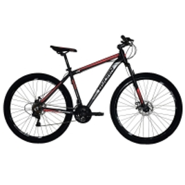 Imagem da oferta Bicicleta Byorn  Aro 29  Alumínio  Freio A Disco  Câmbio Shimano  21 Marchas - Preto e Vermelho