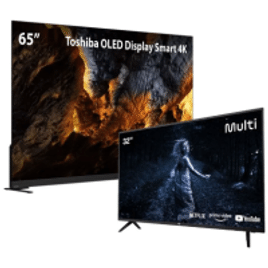 Imagem da oferta Combo Smart TV 65" Toshiba OLED 4K + Smart Tela DLED 32" HD Multi - TB0181MK