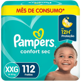 Imagem da oferta Pampers Fraldas Confort Sec Xxg 112 Unidades