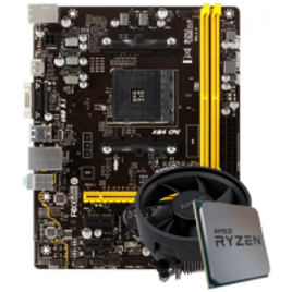 Imagem da oferta Kit Upgrade Placa Mãe Biostar A320MH DDR4 AMD AM4 + Processador AMD Ryzen 5 3500 4.1GHz - OEM