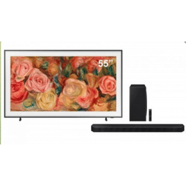 Imagem da oferta Smart TV Samsung 55" QLED 4K The Frame 55LS03D Tela Matte + Soundbar Samsung HW-Q600C