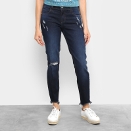 Imagem da oferta Calça Jeans Skinny Colcci Fátima Puídos Cintura Média Feminina - Jeans