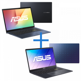 Kit Notebook ASUS VivoBook X513EA-EJ1064T Preto + Notebook ASUS E510MA-BR352R