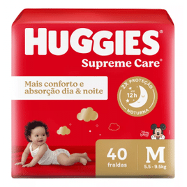 Imagem da oferta 5 Pacotes Fralda Huggies Supreme Care M - 40 Unidades Cada