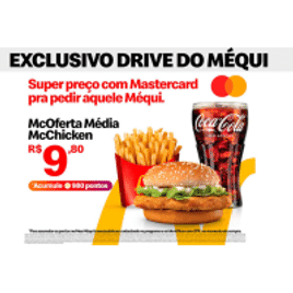 Imagem da oferta Mcchicken Combo Médio por R$ 9,80 no Mastercard