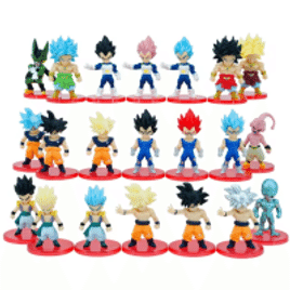 Imagem da oferta Kit 21 Bonecos Action Figure Anime Dragon Ball