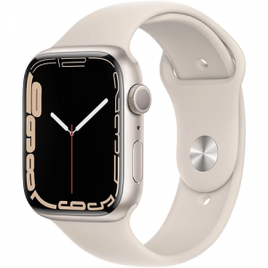 Imagem da oferta Smartwatch Apple Watch Series 7 GPS 45mm Caixa Estelar de Alumínio Pulseira Esportiva Estelar