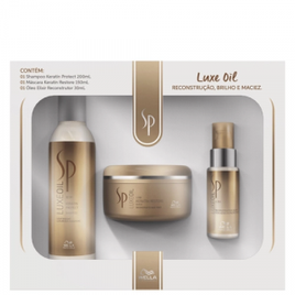 Imagem da oferta Kit Wella Sys Luxe Shampoo 200ml Mascara de Tratamento 150ml e Óleo Reparador 30ml