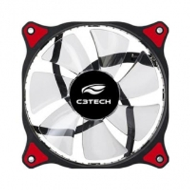 Imagem da oferta Cooler Fan C3Tech Storm 12cm c/ LED Vermelho F7-L130RD