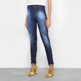 Imagem da oferta Calça Jeans Skinny Glamour com Puídos Feminina - Tamanho 36