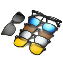 Imagem da oferta Armação De Óculos Lente Transparente + 5 Lentes Clip On
