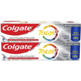 Imagem da oferta Colgate Total 12 Clean Mint - Creme Dental 2 unidades de 180g