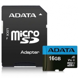 Imagem da oferta Cartão de Memória Adata MicroSDHC 16 GB Classe 10 com Adaptador - AUSDH16GUICL10-RA1