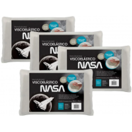 Imagem da oferta Travesseiros Fibrasca Visco Nasa para Fronhas 50 x 70 cm Branco - 4 Unidades