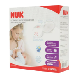 Imagem da oferta Absorvente para seios Ultra Dry Supreme Comfort 12 unidades - NUK