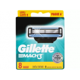 Imagem da oferta Carga para Aparelho de Barbear Gillette Mach3 - 8 Unidades
