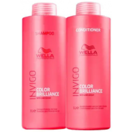 Kit Shampoo 1L & Condicionador 1L Wella Invigo Colloe Brilliance
