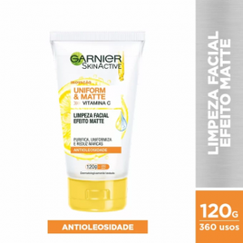 Imagem da oferta Gel De Limpeza Facial Garnier Skinactive Uniform & Matte Antioliosidade Vitamina C 120g