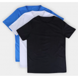 Imagem da oferta Kit Camiseta Básica com 3 Peças - Masculina